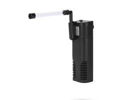 Aquarium binnenfilter, instelbaar debiet aquariumfilter met waterpomp voor aquarium tot 20 liter, stil, 3 W