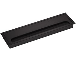 Kabeldoorlaat CAVO kabeldoos hoekig 280 x 80 mm zwart geanodiseerd