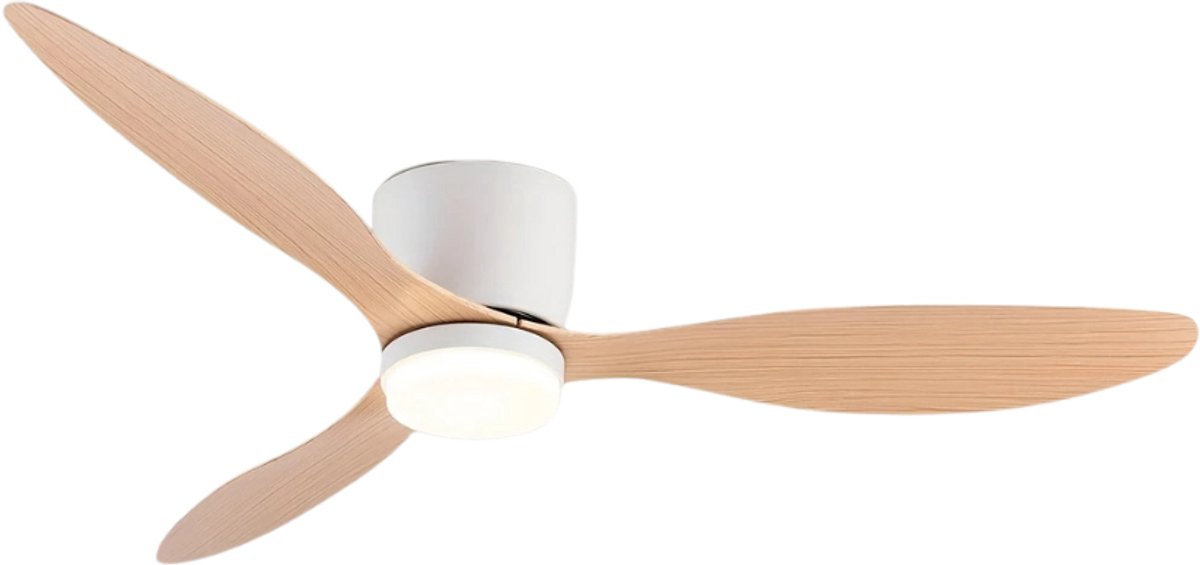 Nivard Plafondventilator - Met Verlichting - Plafond Ventilator - Met Lamp - Plafonniere Met Ventilator - Met Licht - Zwart - 105cm