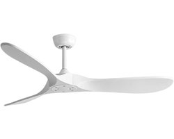 Bovista Plafondventilator - Met Verlichting - Plafond Ventilator - Met Lamp - Plafonniere Met Ventilator - Wit - 106cm
