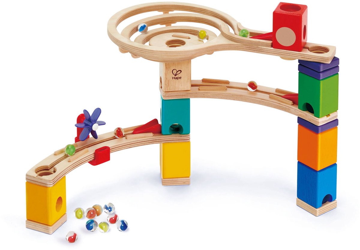 Hape Quadrilla Knikkerbaan Race to the Finish - 58-delige houten bouwset voor kinderen vanaf 4 jaar — afbeelding 4