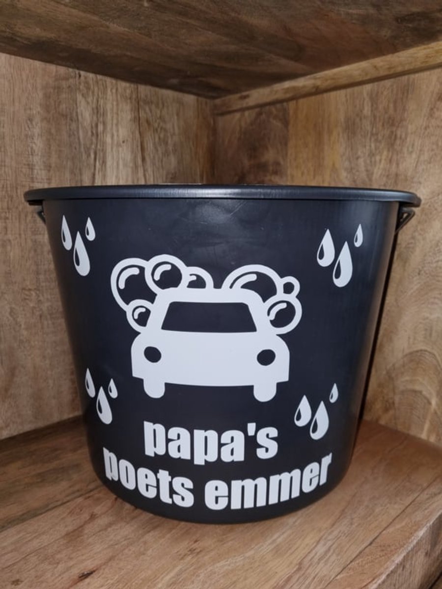 Cadeau emmer Papa's poets emmer auto. Bouwemmer 12 Liter