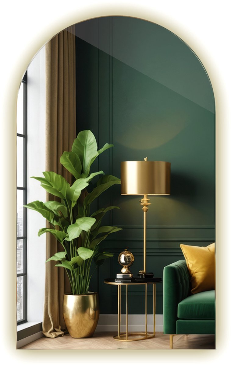 Tulup Spiegel – Niereguliere Spiegel 50x90 cm – Grote Wandspiegel – Luxe Slaapkamer Spiege