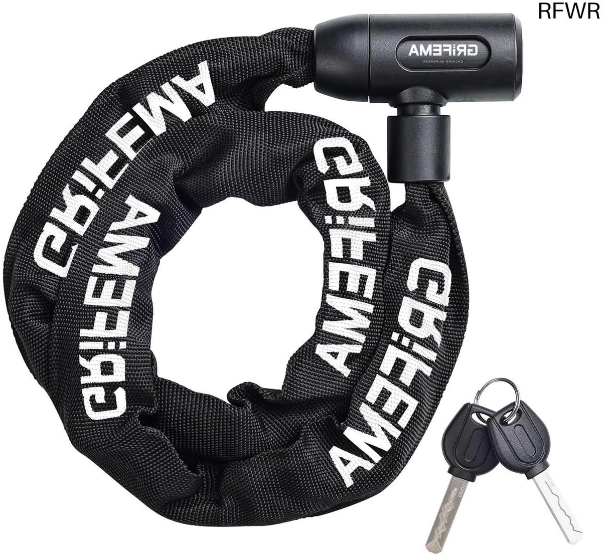 RFWR® Fietsslot met sleutel - Kettingslot voor fietsen, motorfietsen en scooters - 120 cm