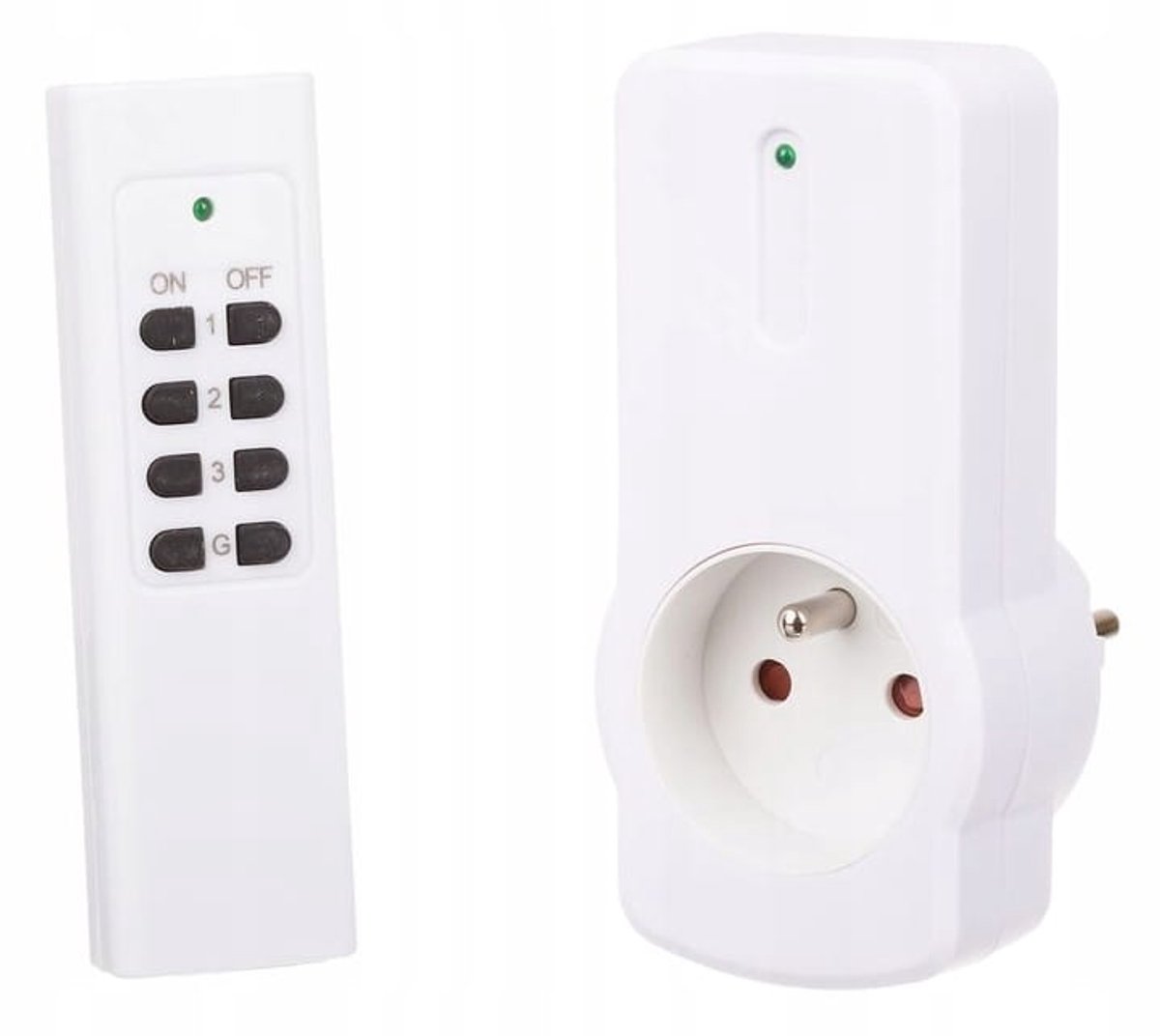 Duwi - Stopcontactbeveiliger - Bediend met Afstandsbediening - Wit - IP20