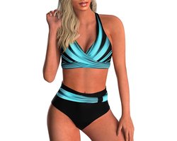 2025 Nieuwe Hoge taille badpakken voor dames - Taille push-up bikini - Hoge taille - Push-up bh-pads - Sportieve badkleding - Strandkleding essentials voor de zomer - XL