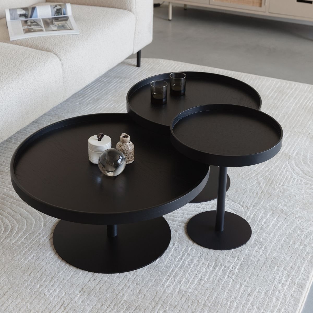 Puur - Lars sidetable zwart L