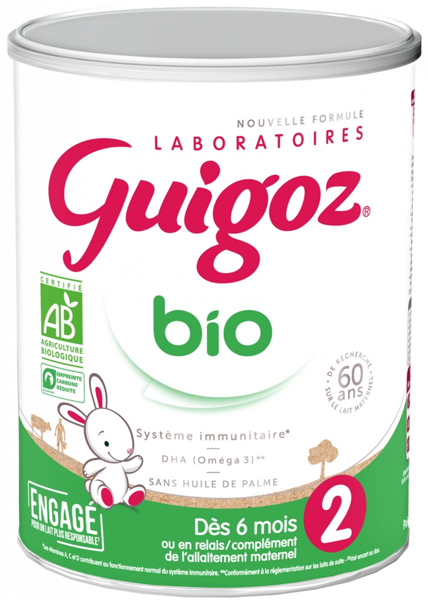 Guigoz Biologische 2e Leeftijd Melk Van 6 Maanden Tot 1 Jaar 800 g