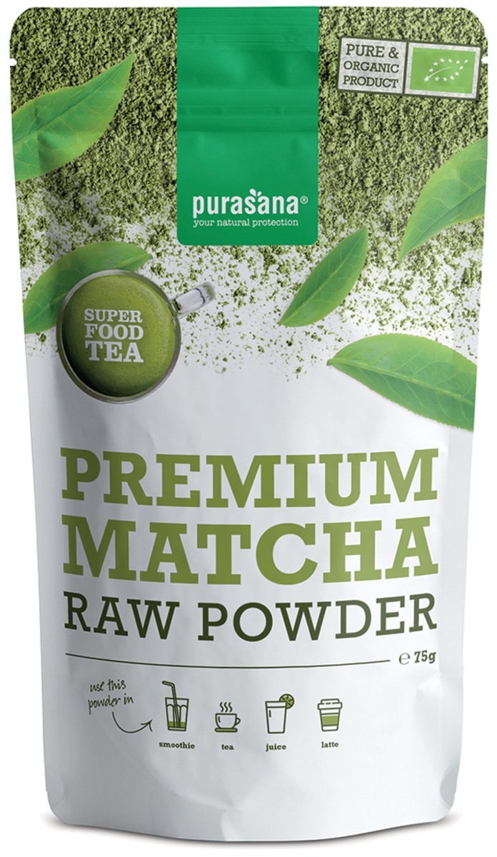 Goedkoopste Purasana Super Spicy & Tea Matcha Poeder Bio 75 gr