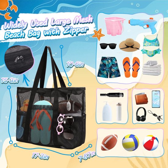 KUOGAS XXL Strandtas Voor Het Hele Gezin - Waterdicht, Grote Douchetas Met Ritssluiting Aanbieding 51722503