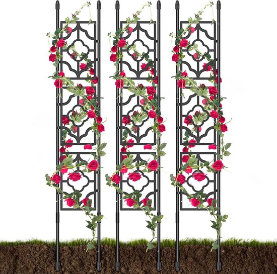 Plant Trellis Buiten,Tuin Trellis for Potplanten,vrijstaand,Outdoor Bloem Ondersteuning Kooi Klimrek for Wijnstokken Rose,Klimplanten,Tuin