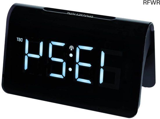 Lafocuse Digitale wekker met grote led-temperatuurweergave, wekkers aan