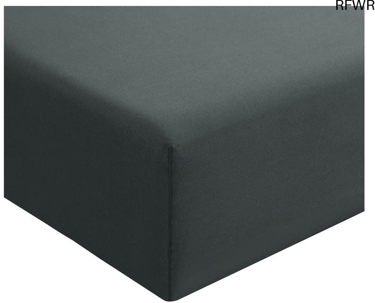 RFWR Hoeslaken 90 x 200 cm - Grijs Microvezel voor Boxspring