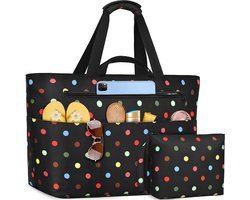 Ibenzoa® Extra Grote Waterdichte Strandtas voor Familie en Vakantie, Opvouwbaar met Rits en Meerdere Vakken