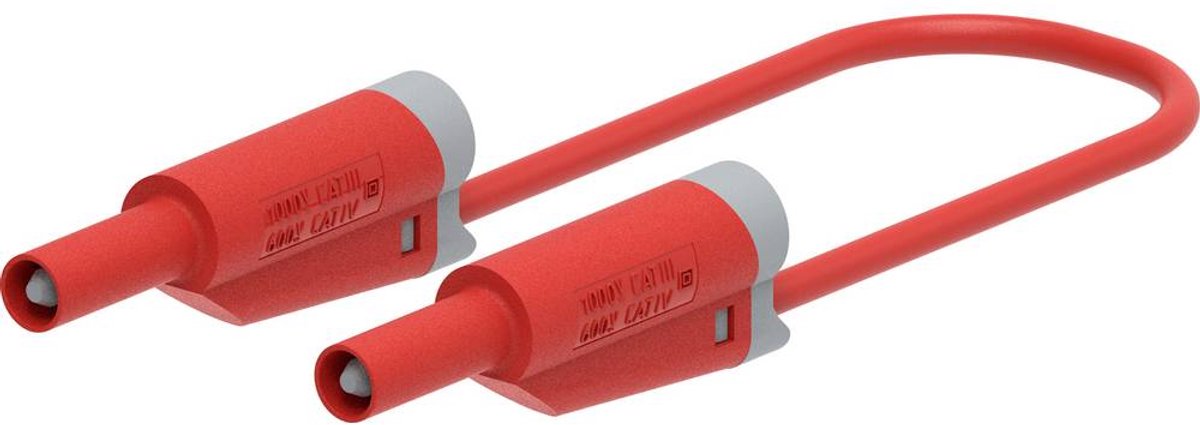 Electro PJP 2712-IEC-CD1-100R Meetsnoer Bananenstekker 100 cm Rood 1 stuk(s)