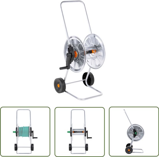 Schmith - Tuinslangtrommel - Slanghaspel voor Waterslang 1/2 Inch Tot 35m - Slanghaspel Gemakkelijk te Transporteren, Hoofdhandgreep In Hoogte Verstelbaar 85-95cm