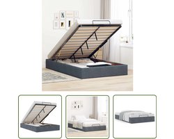 vidaXL Bed Frame - Slaapkamers - Bedframe zonder matras 120x200 cm fluweel donkergrijs - Fluweel Bed - Donker Grijs Bed - Boxspring Alternatief