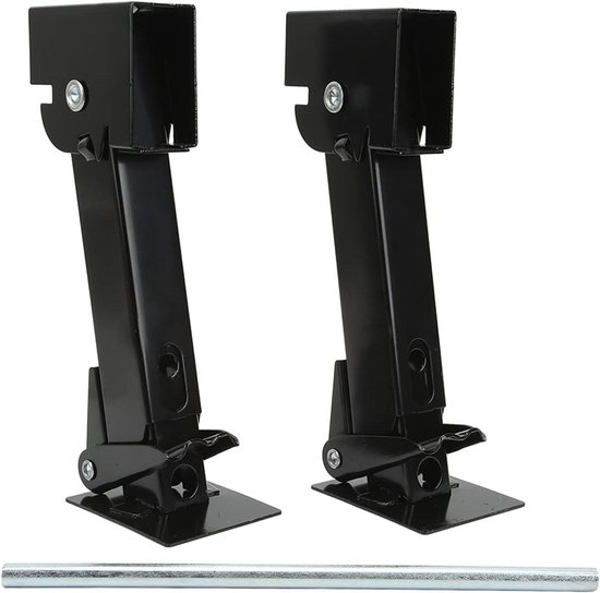 Vérins stabilisateurs RV (2 pièces) - Support de remorque télescopique - Capacité de 1 000 lb - Vérins Swing et pivotants - Poignée pour remorque de RV