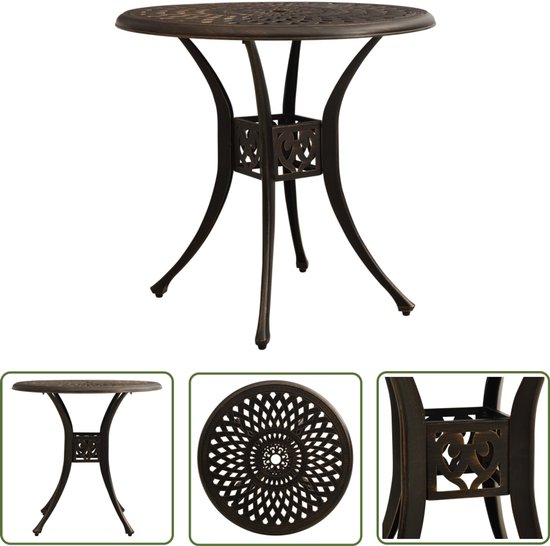 Mesa de jardín de plástico color moca 78x78x72 cm | Leroy Merlin