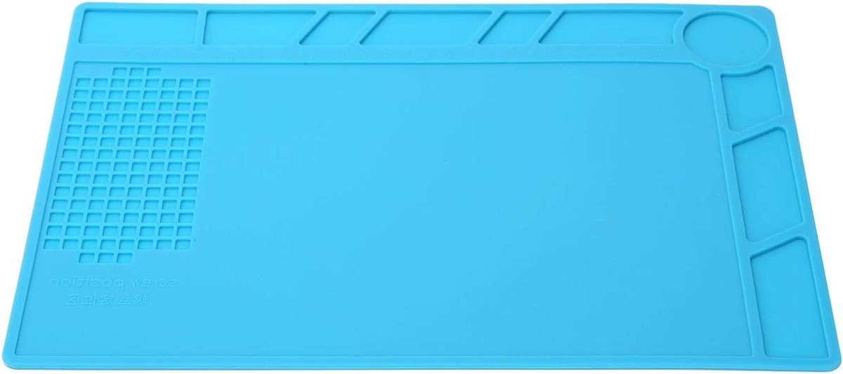 Allecto Premium - Horloge-reparatiemat antistatisch - 35 x 25 cm - Zacht rubber - Horlogemakers - Solderen Organizer