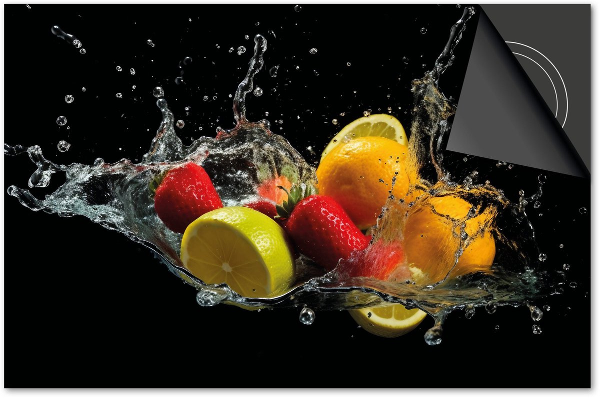Inductie beschermer 59x52 - afdekplaat inductie mat - Dietrix Kookplaat beschermer - DELUXE - Splash Fruit