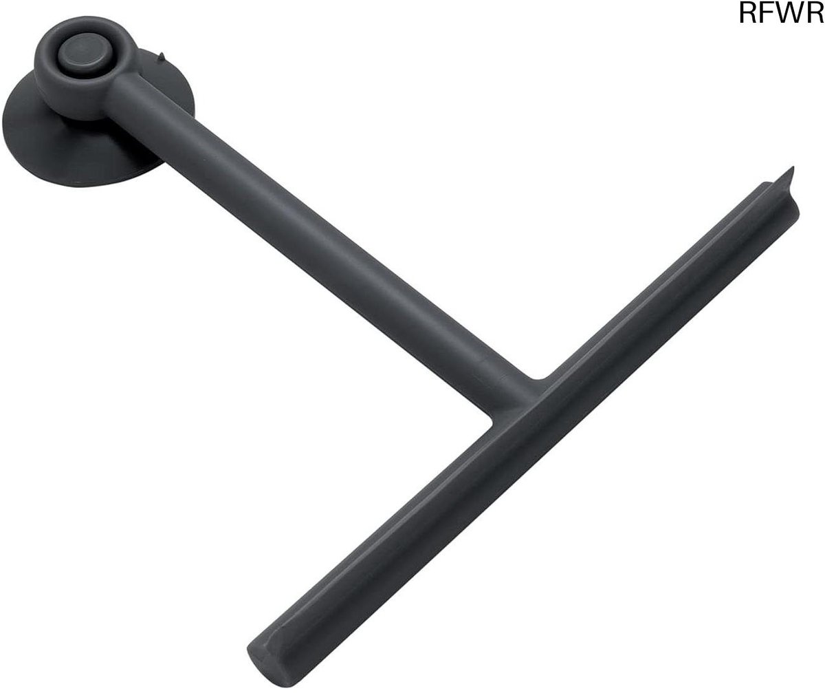 RFWR® Unieke Douchewisser met Zuignap en Haak - Glasreiniger van Hars en Rubber - 23 x 22 x 3 cm