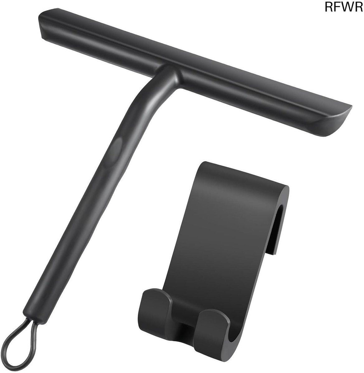 RFWR® Hoge Kwaliteit Raamwisser met Ergonomisch Handvat en Ophanghaak - Ideaal voor Douche en Ramen