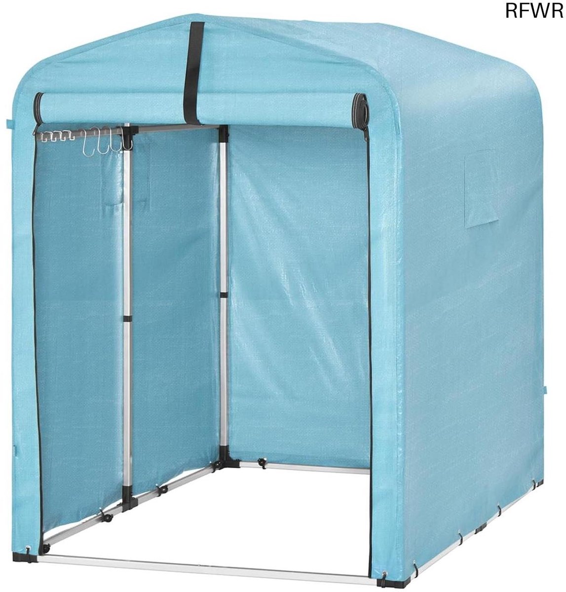 RFWR® Waterdicht Tuinhuis voor Buitengebruik - Fietsschuur en Opbergruimte, Lichtblauw, 120 x 176 x 163 cm