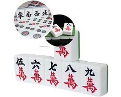 Professionele Mahjong Set – 42mm XXL Acryl Tegels – Chinese Stijl – Inclusief Opbergdoos – Competitie Kwaliteit – 144 Tegels – Majiang Spel