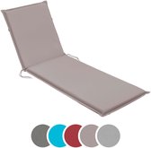 sleepling 190 x 58 cm ligbedkussen | kussen voor tuinligbed | met bevestigingsbanden | Made in EU | afneembare hoes van polyester, wasbaar op 30 graden | taupe