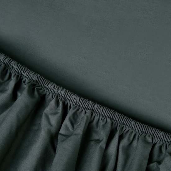 Kayori Kai Topper Hoeslaken Katoen - 160x200-210cm - Antracite