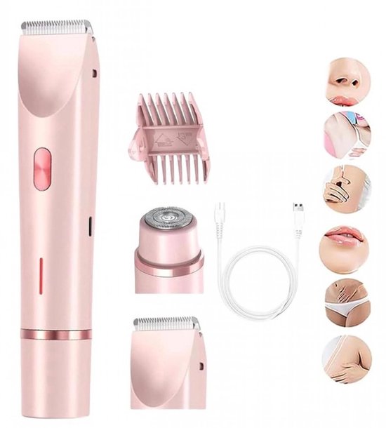 3 in 1 Ladyshave voor Vrouwen - Elektrisch Scheerapparaat - Waterdicht - Epilator - Bikinitrimmer - Trimmer vrouw - Smooth Scheerapparaat