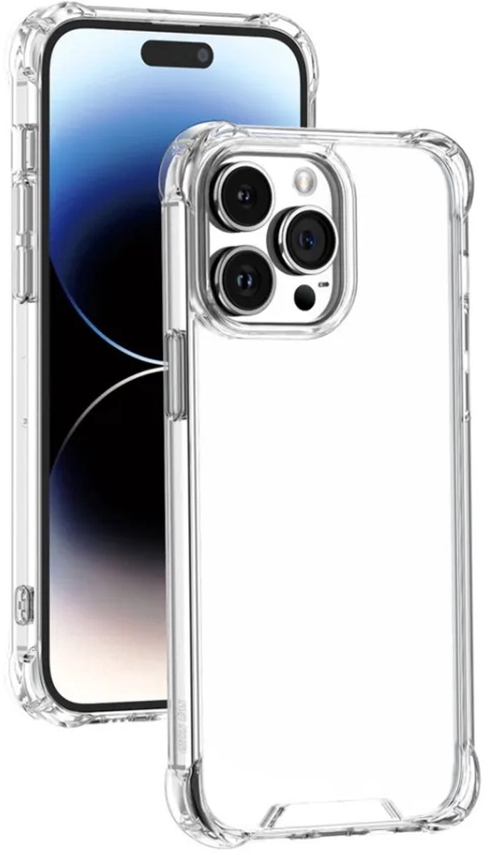 Telefoonhoesje Geschikt voor Iphone 15 Pro Transparant - Shock proof case doorzichtig