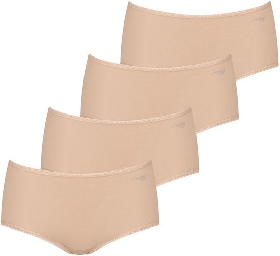 Vier huidkleurige sloggi midi slips, zacht en comfortabel.