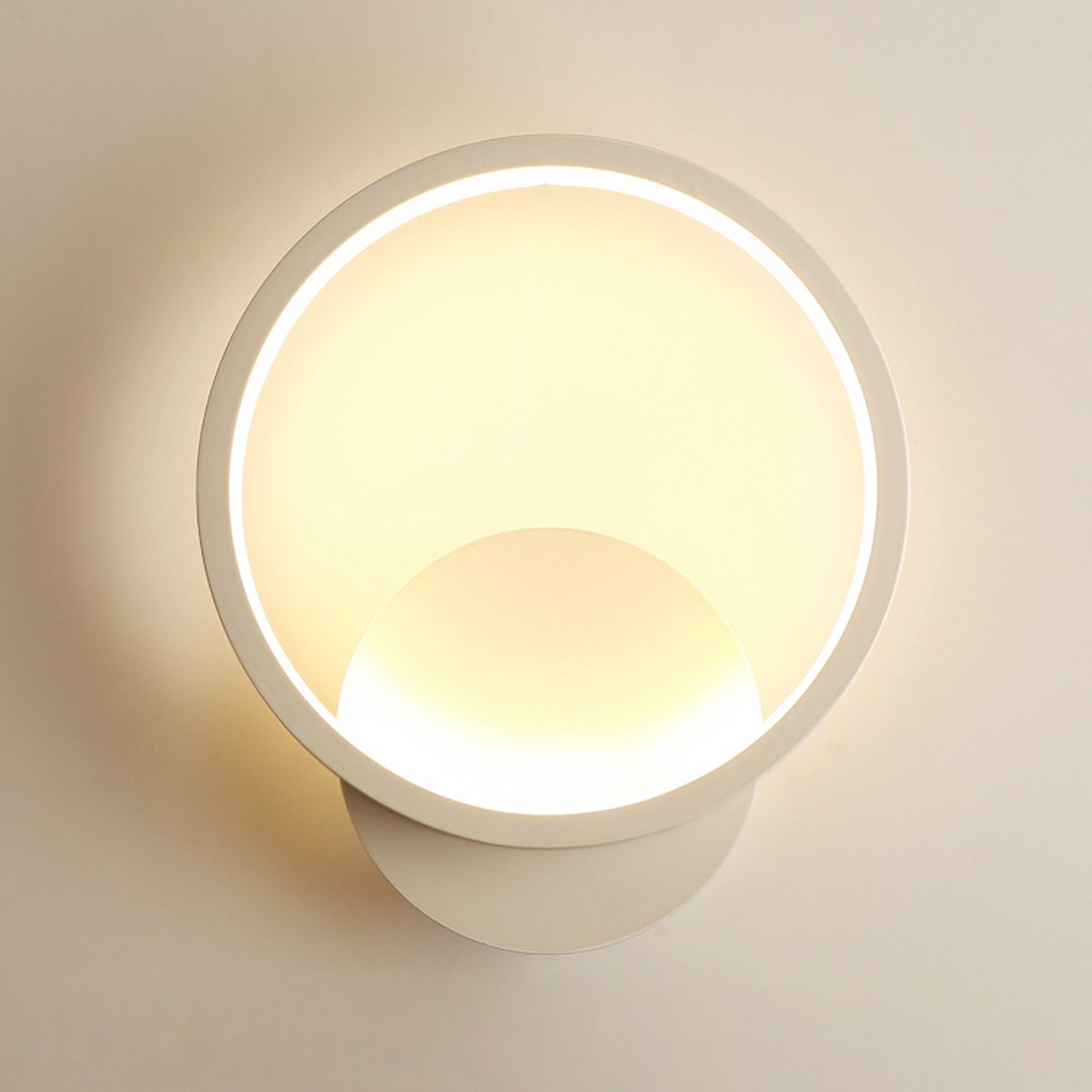 Moderne binnenwandlamp, 12W rond, warm wit 3000K, woonkamer slaapkamer trap gang