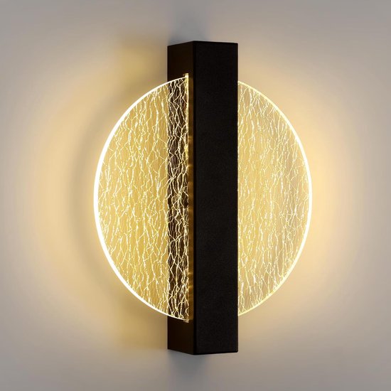Foto: Indoor led muurlamp 12w 1500lm zwarte ronde moderne muurlamp creatieve muurverlichting voor woonkamer slaapkamer hal trap bar caf eetkamer