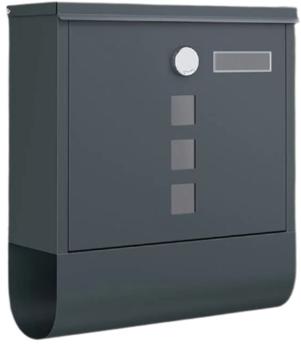 Mailbox - vergrendeld postbox - beveiligde brievenbus - weerbestendig - 30,5 cm x 9,5 cm x 33,3 cm
