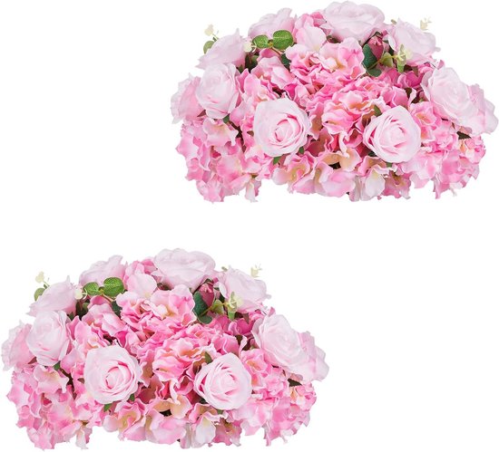Oud roze zijden boeket met fris groen Brynxz