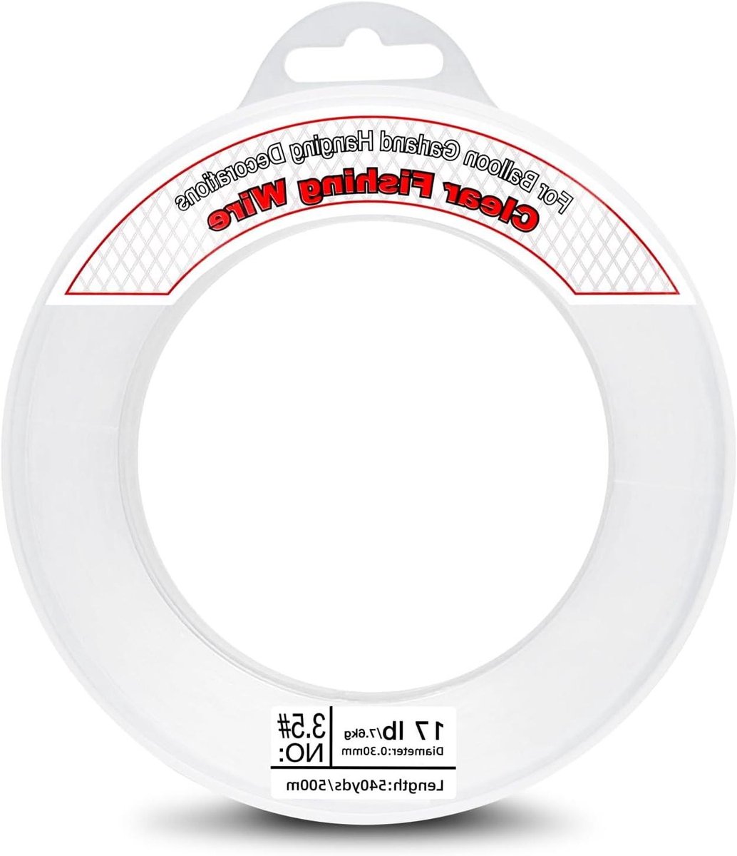 Doorzichtige Visdraad 0.3 mm - 500 m Nylon Vislijn voor Ambachten en Sieraden - Draagvermogen 77 kg - Doe-het-zelf Ballonslinger en Foto's - Kralen en Draden - Koorden - Onzichtbaar Gebruik