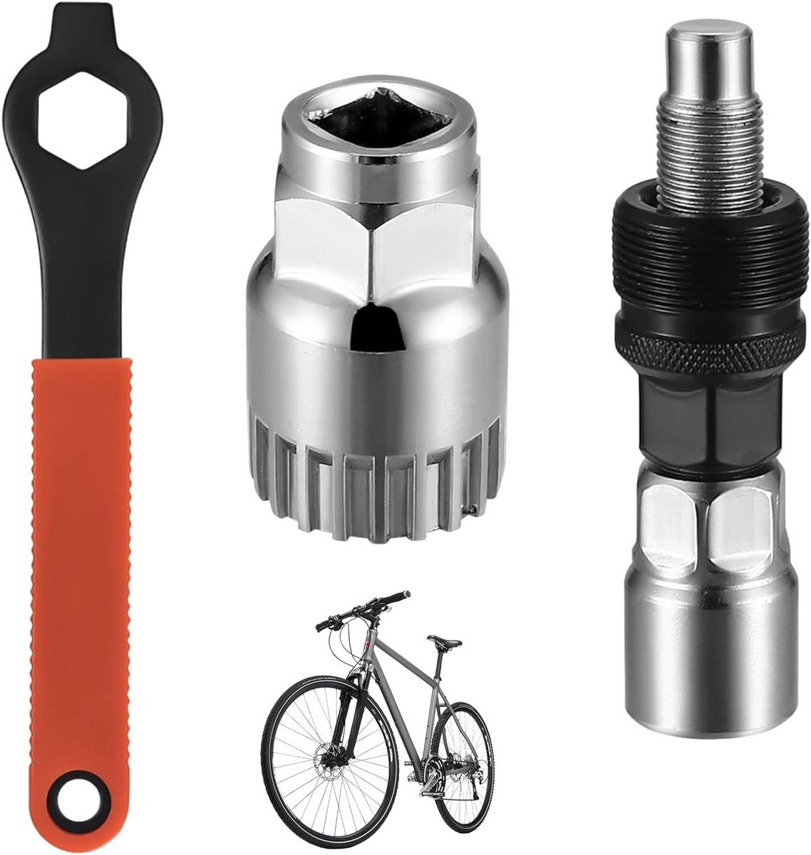 Allecto Plus - Cranktrekker en trapassleutel met 16 mm sleutel voor fietscrank - Handig fietstrapasgereedschap