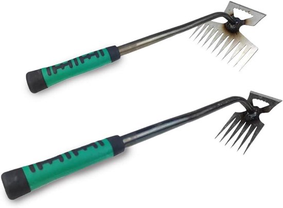 2 Stuks Handmatige Onkruidverwijderaar met Handvat, Tuin Gereedschap voor Efficiënte Onkruidbestrijding en Onderhoud van Gazons — afbeelding 3