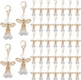 Allecto Plus - Sleutelhanger engel parels beschermengel geluksbrenger - doophanger sieraden doopgeschenken goudkleurig