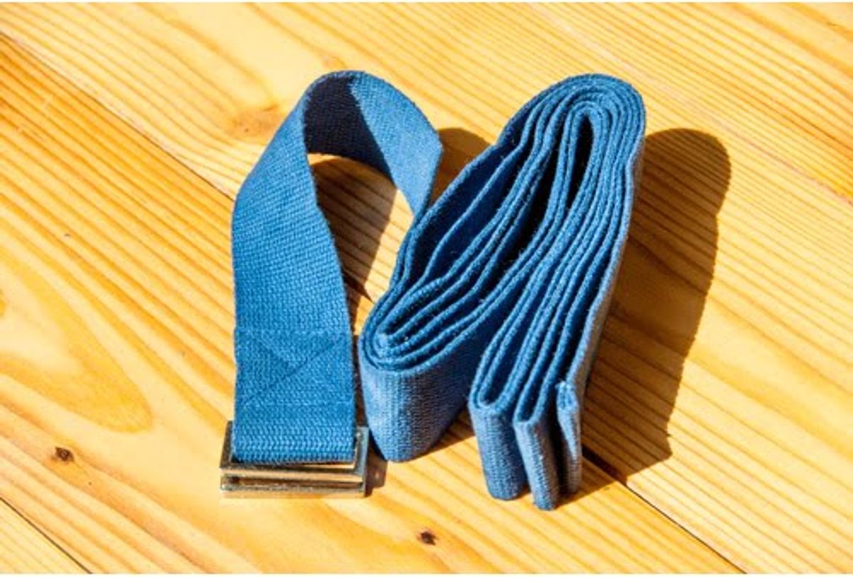 Yoga riem blauw