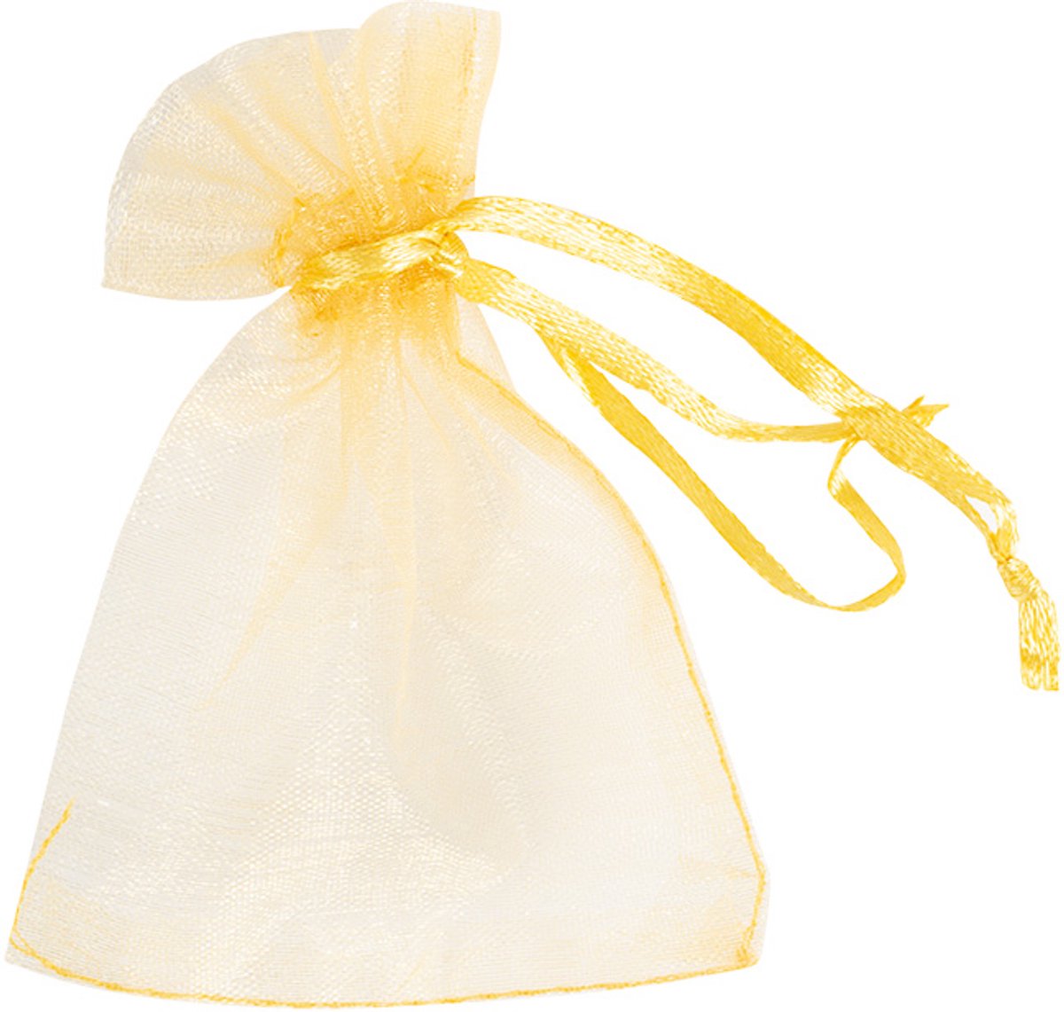 Zakje Organzazakjes | gouden | 10 stuks | Hoogte ca. 8.5 cm| Breedte ca. 6 cm