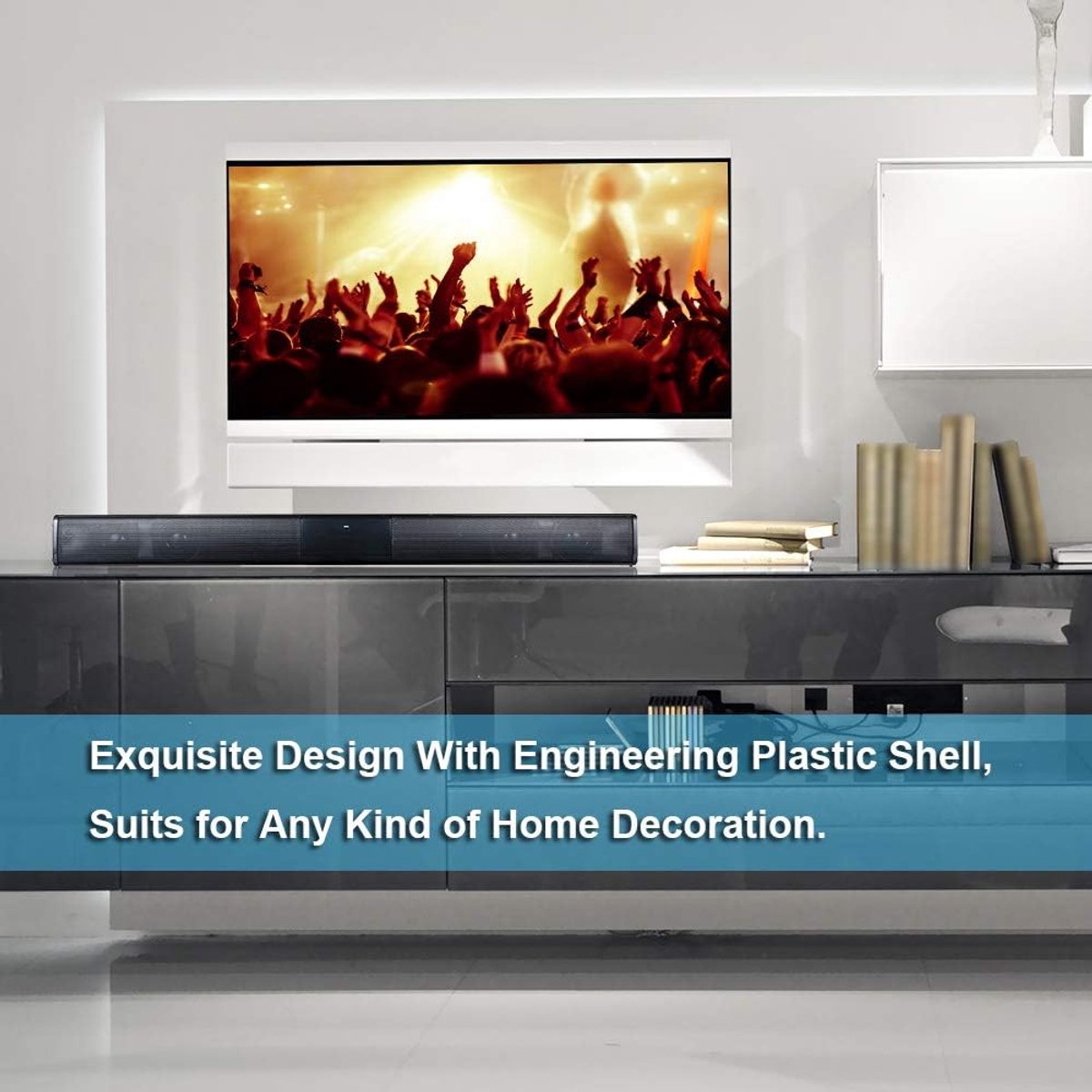 Afbeelding 3 van Soundbars Voor TV - Alles In Één - 3D Surround Sound - Bluetooth - Met Afstandsbediening - Film/Muziek/Nieuws/Mode - Soundbar - Box - Speaker - Soundbar Voor TV - Soundbars - Soundbar Geschikt Voor TV - Compact Model - Werkt Op Alle TV's