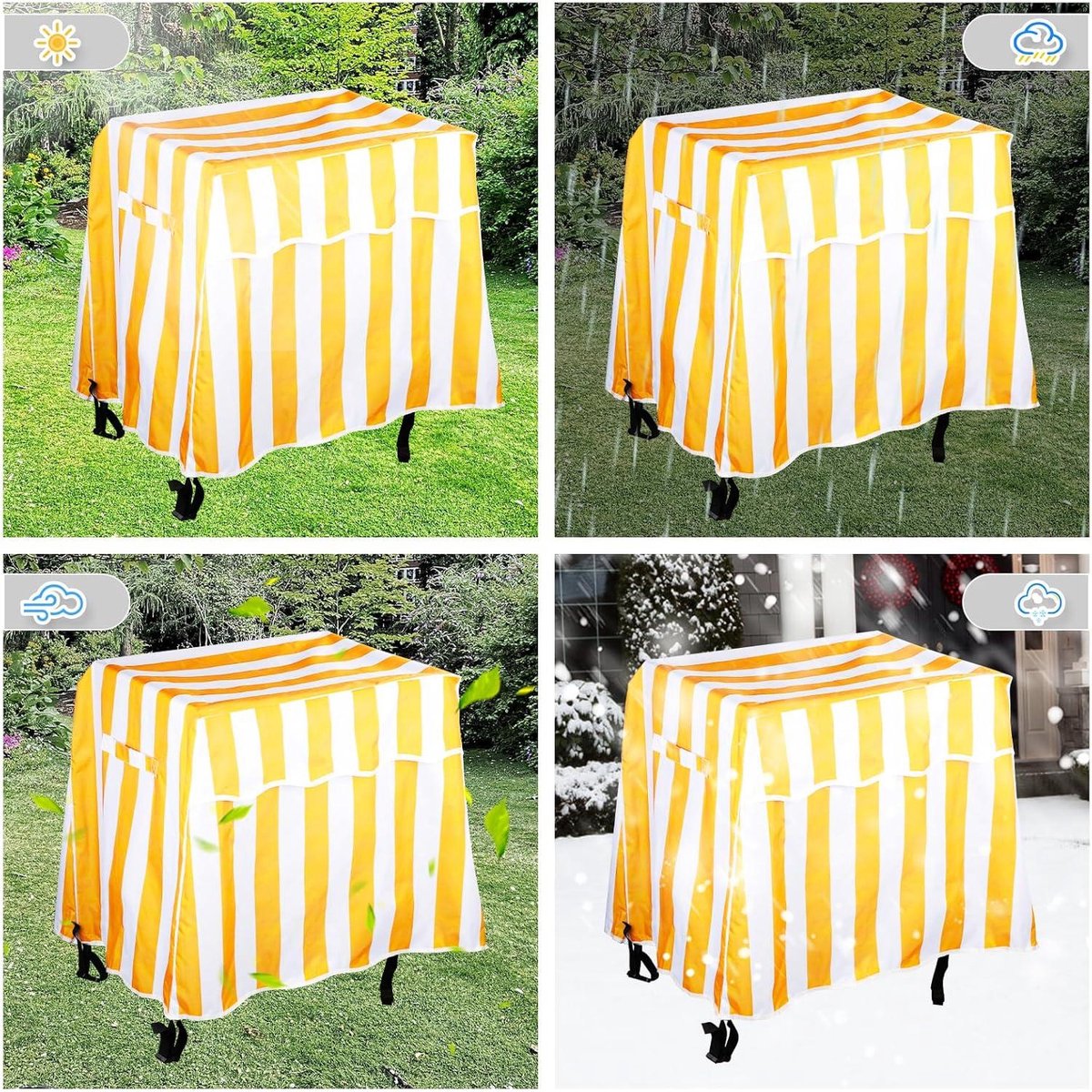 Allecto Plus - Waterbestendige Hoes voor Gele Kinderwatertafel - 600D PU Oxford Stof - Buiten Speelgoedbescherming voor Terras - Kinderspeelgoed met Plonsvijver - Step 2 SpeeltafelCover.