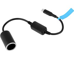 Allecto Plus - USB C auto adapter 12V/18W voor sigarettenaansteker met voedingskabel - auto accessoire voor radardetector, LED verlichting, dashcam en GPS navigatie