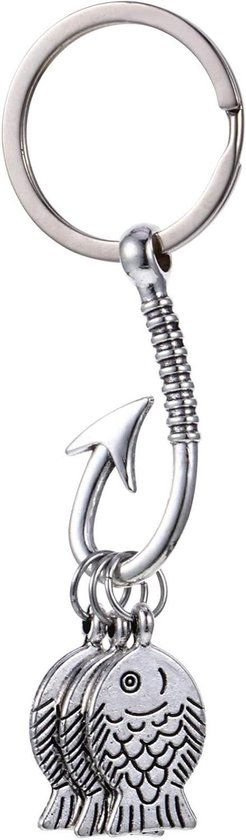 Ahiller portemonnee kettingen voor mannen en vrouwen, stevige hiphopbroek, spijkerbroekriem, sleutelhanger met dubbel slotontwerp (Bk-Matte Silver