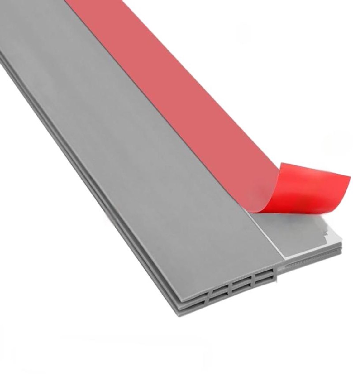 2-pack tochtstrips voor deuren, tochtstrips onder deuren, geluiddichte tochtstrips voor deuren, tochtstrips voor deuren, 1 m L x 0,05 m B, grijs