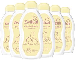 Zwitsal Rijke Huidolie - Baby - met ingrediënten van natuurlijke oorsprong en avocado-olie - 6 x 200 ml